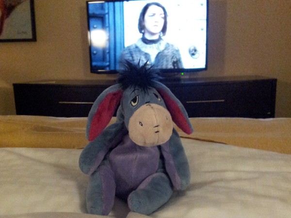 Cushy hotel and Game of Thrones...